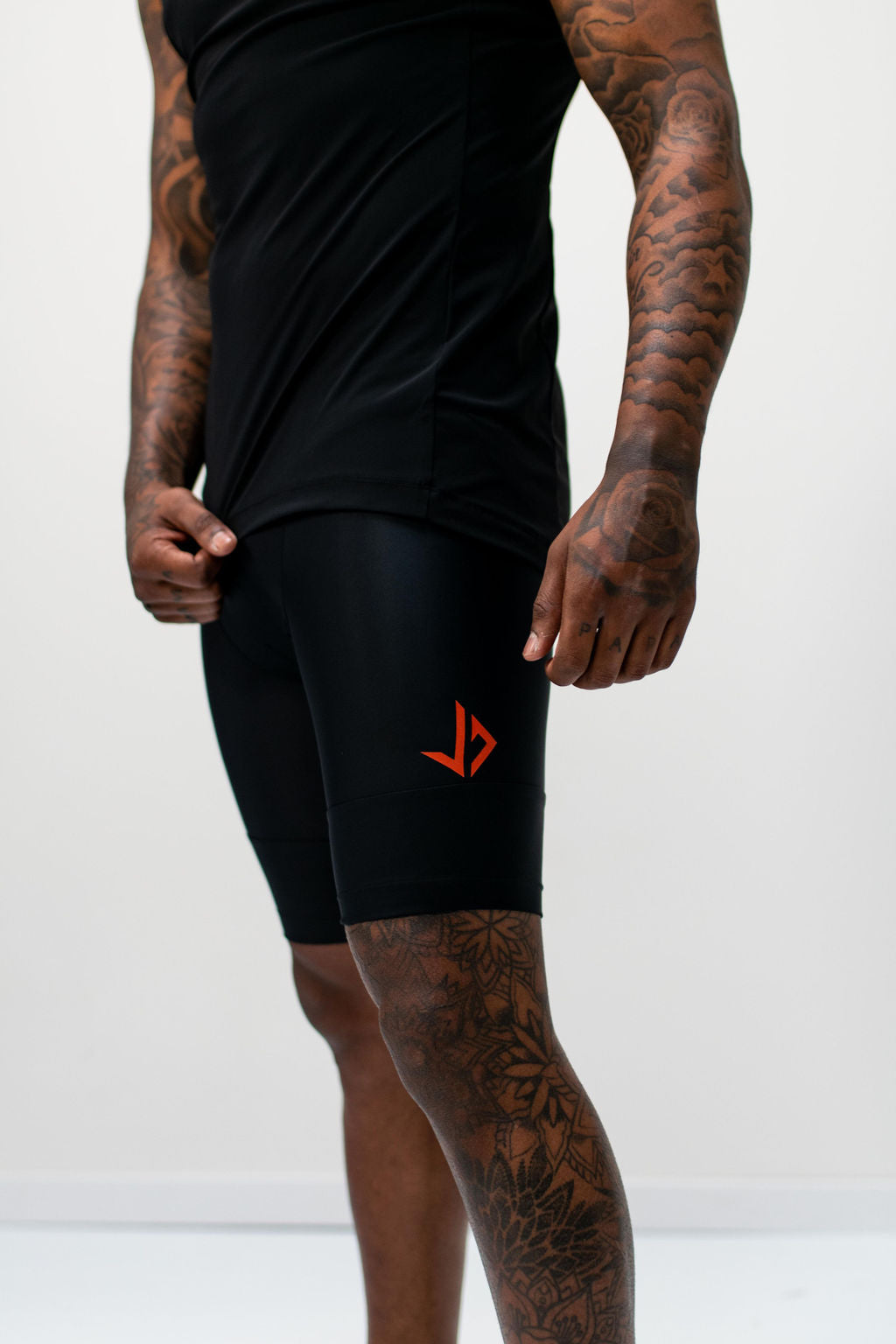 Hardloopbroek met Telefoonzak Heren Zwart | Run & Slide Black | JUSS7 Sportswear