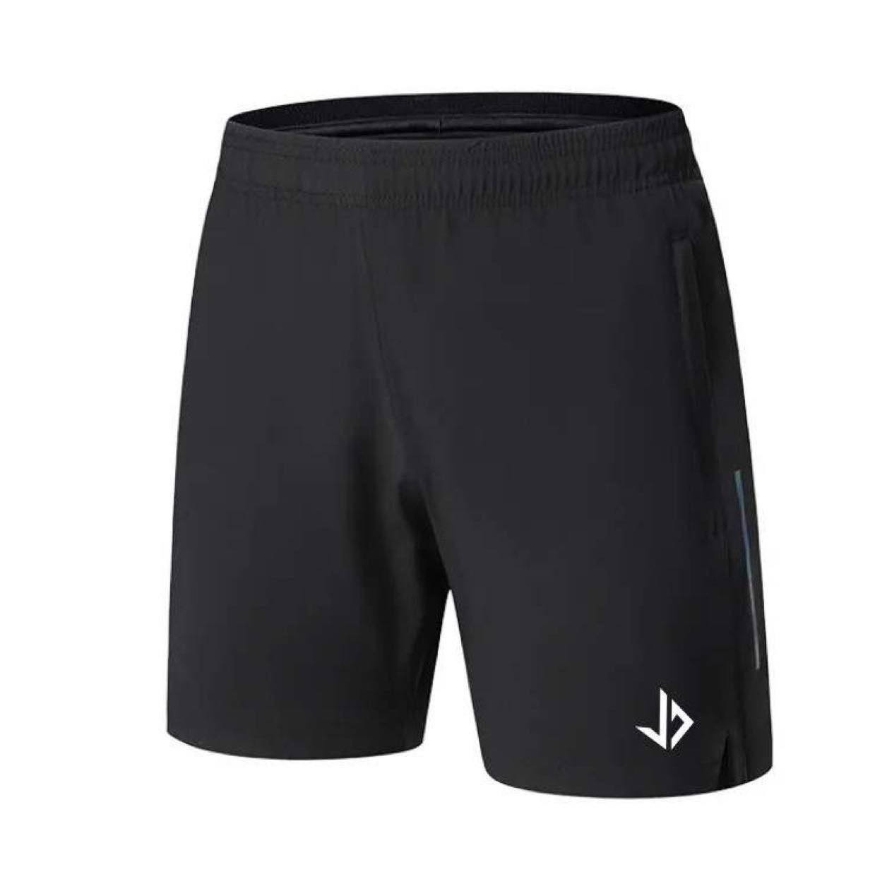 Zwarte lichtgewicht sportbroek voor heren met ritszakken van JUSS7