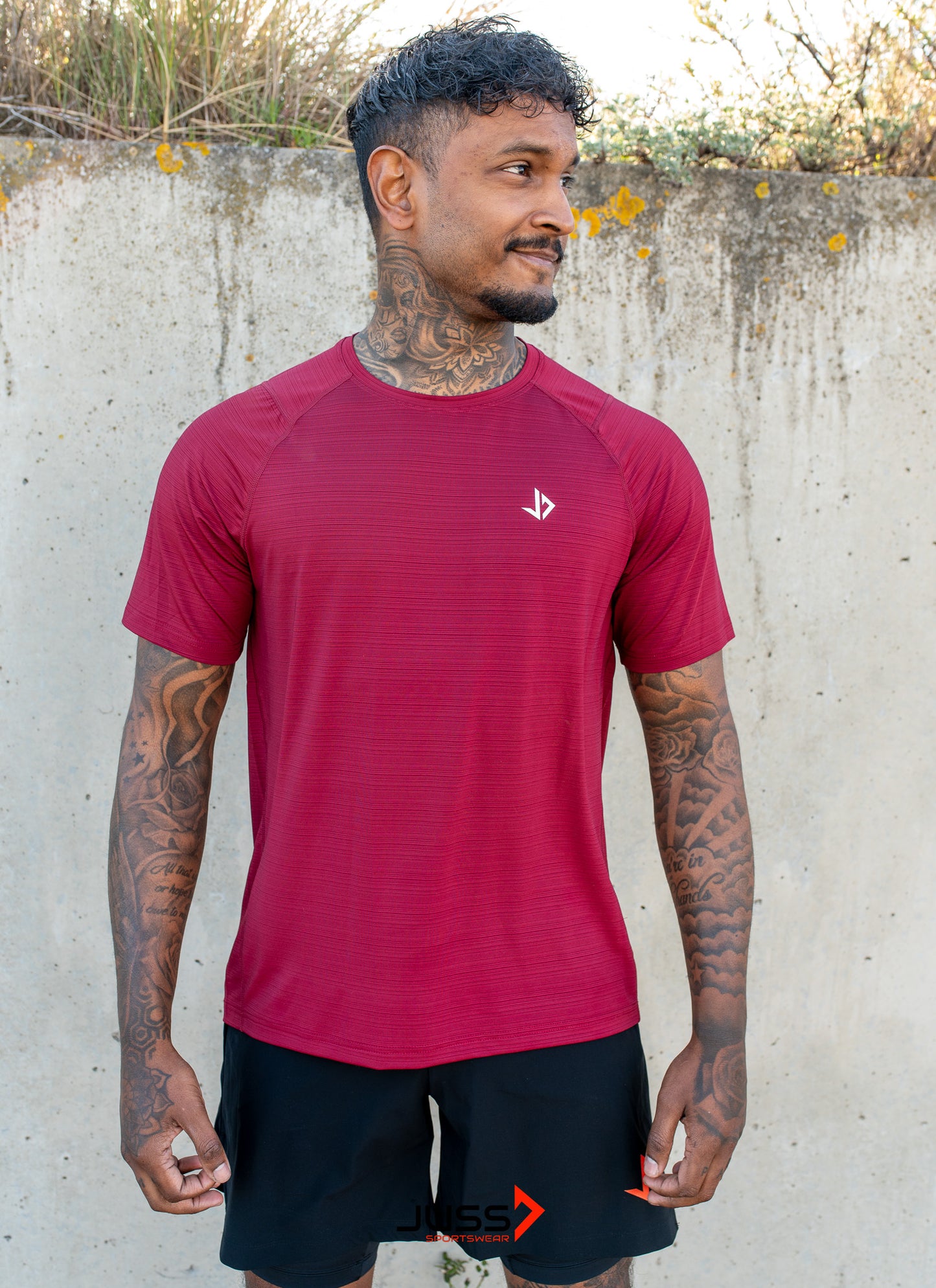 JUSS7 Sportswear - Sport Shirt Heren Rood - Lichtgewicht, Ademend, en Comfortabel