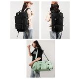 Large Capacity Waterproof Sports Training Handheld Gym Bag with Shoe Compartment(Black)