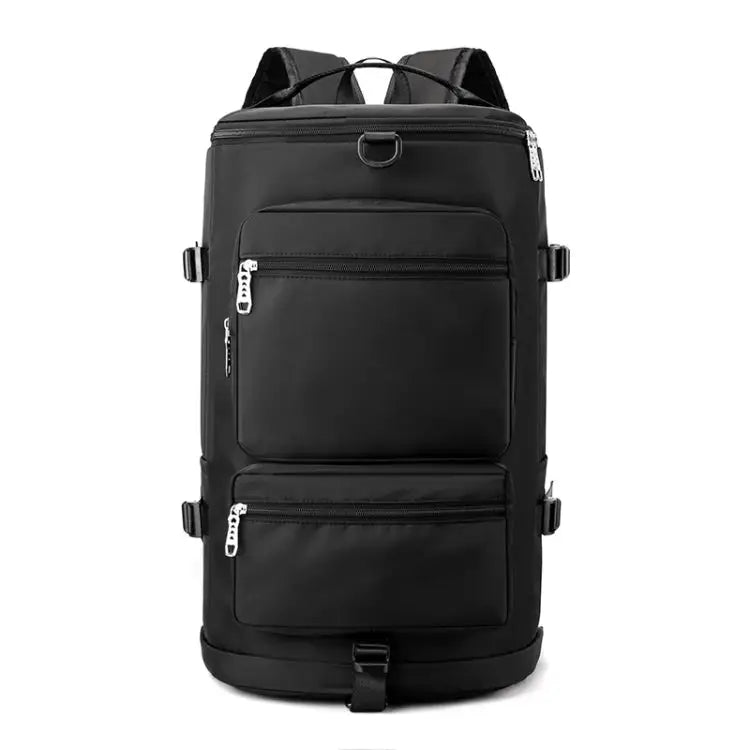 Large Capacity Waterproof Sports Training Handheld Gym Bag with Shoe Compartment(Black)