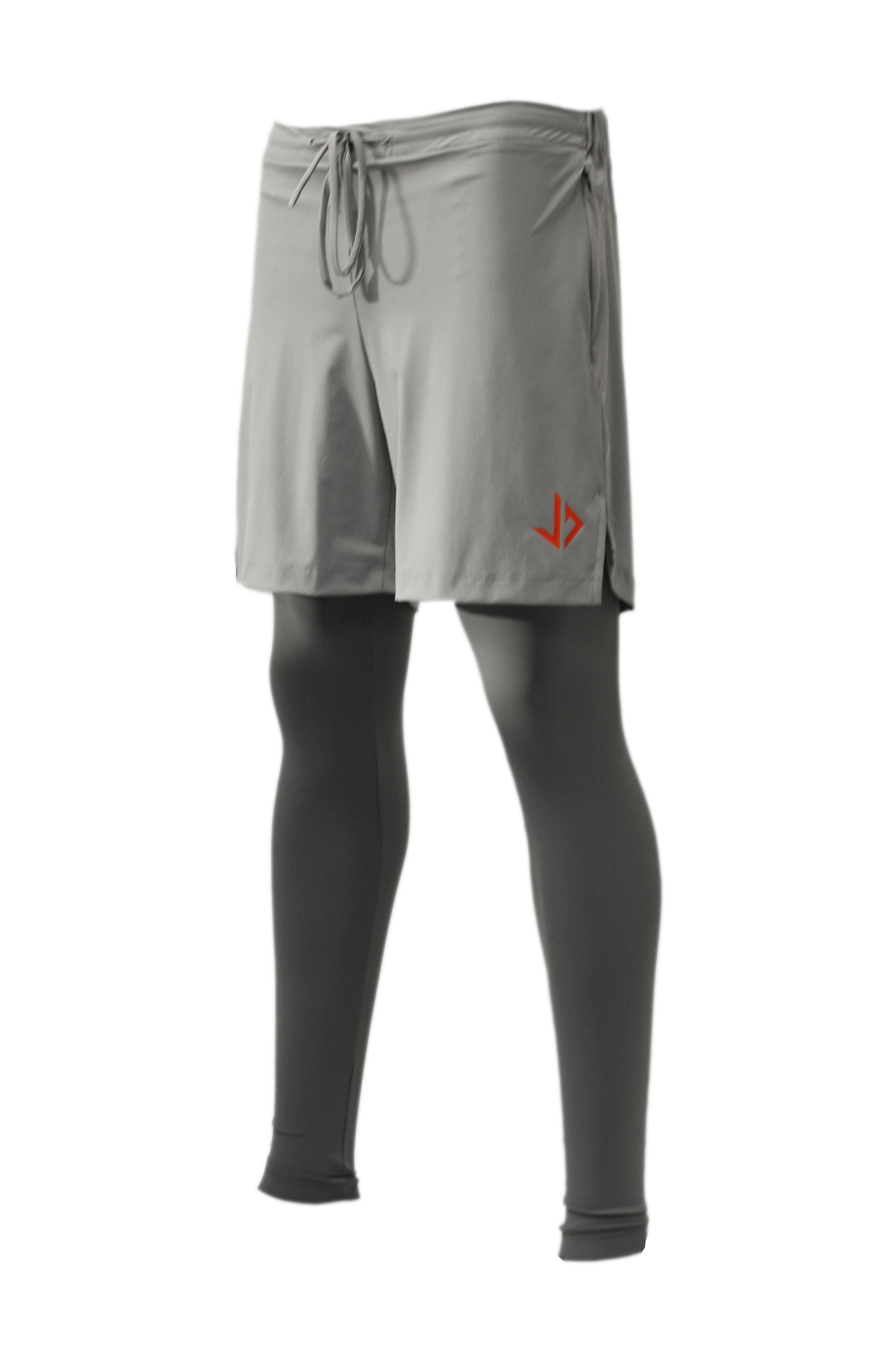 2IN1 SECOND SKIN SPORT SHORT EXTRA LONG - GREY