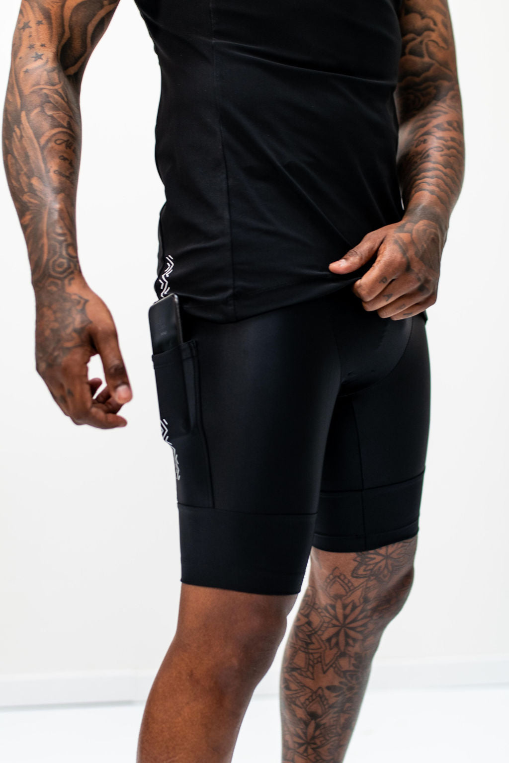 RUN & SLIDE HARDLOOPBROEK MET TELEFOONZAK - BLACK