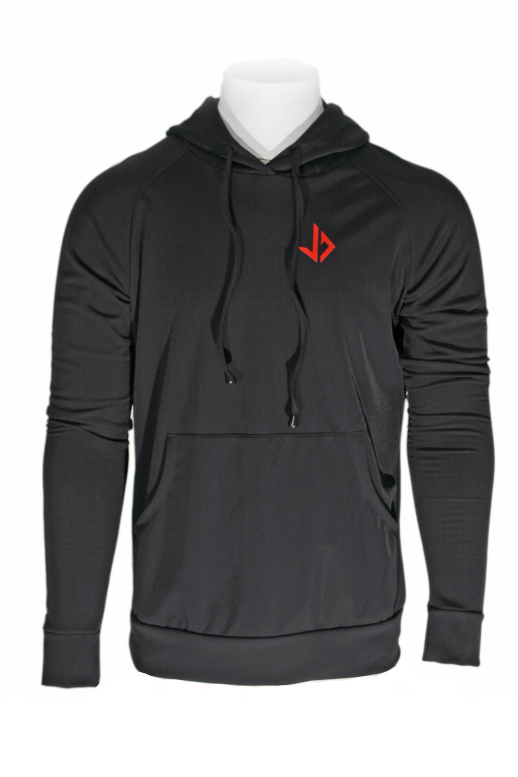 SPORT HOODIE EXTRA LANG - BLACK