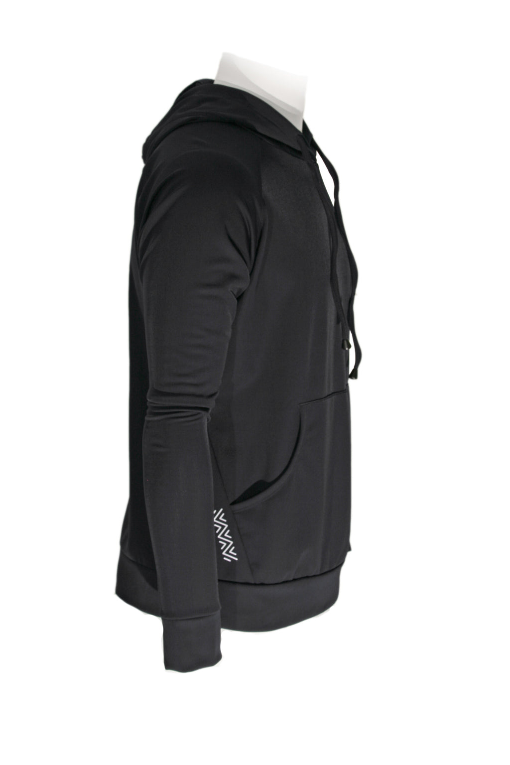SPORT HOODIE EXTRA LANG - BLACK