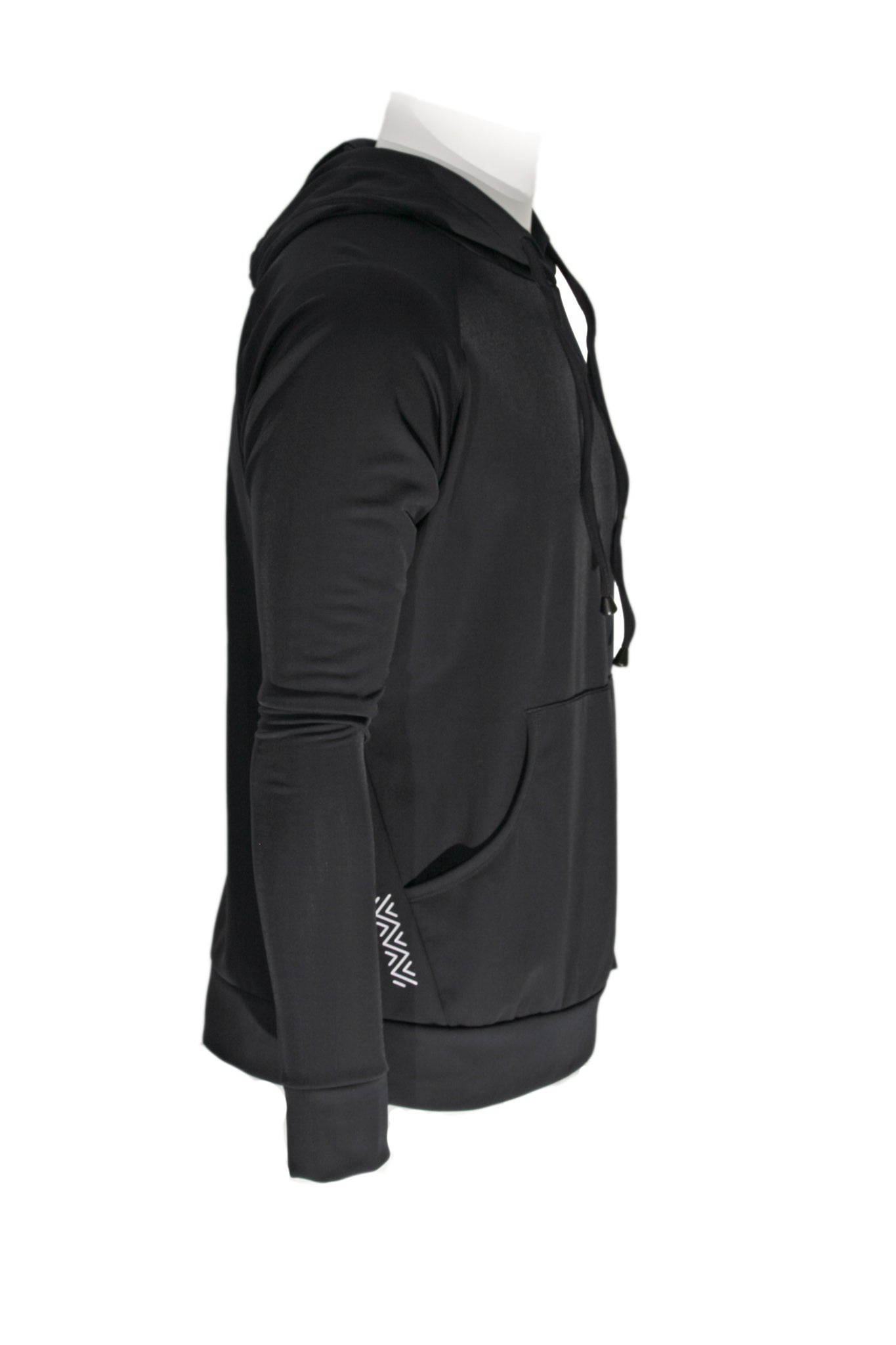 SPORT HOODIE EXTRA LANG - BLACK