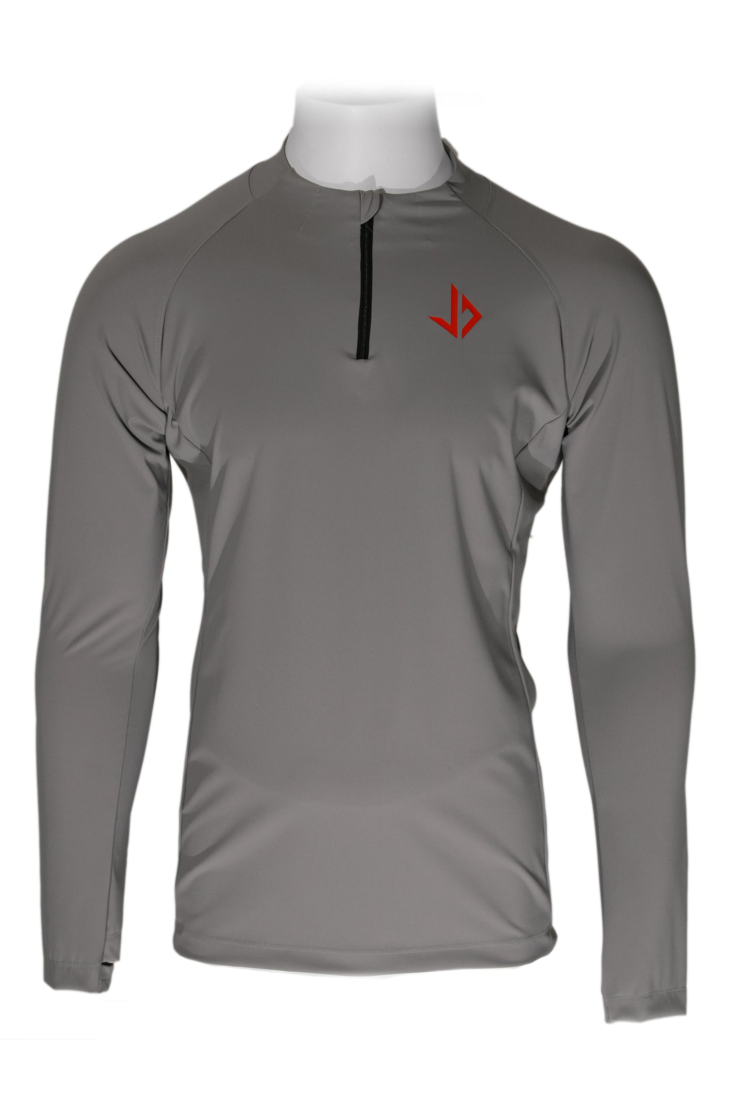Lange man draagt grijs slim fit sportshirt van JUSS7 Sportswear
