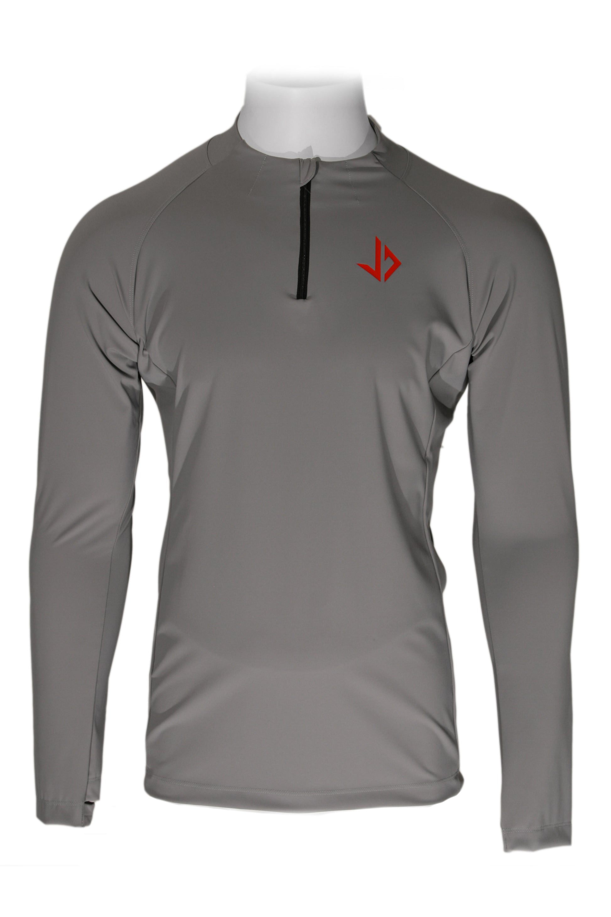 Lange man draagt grijs slim fit sportshirt van JUSS7 Sportswear