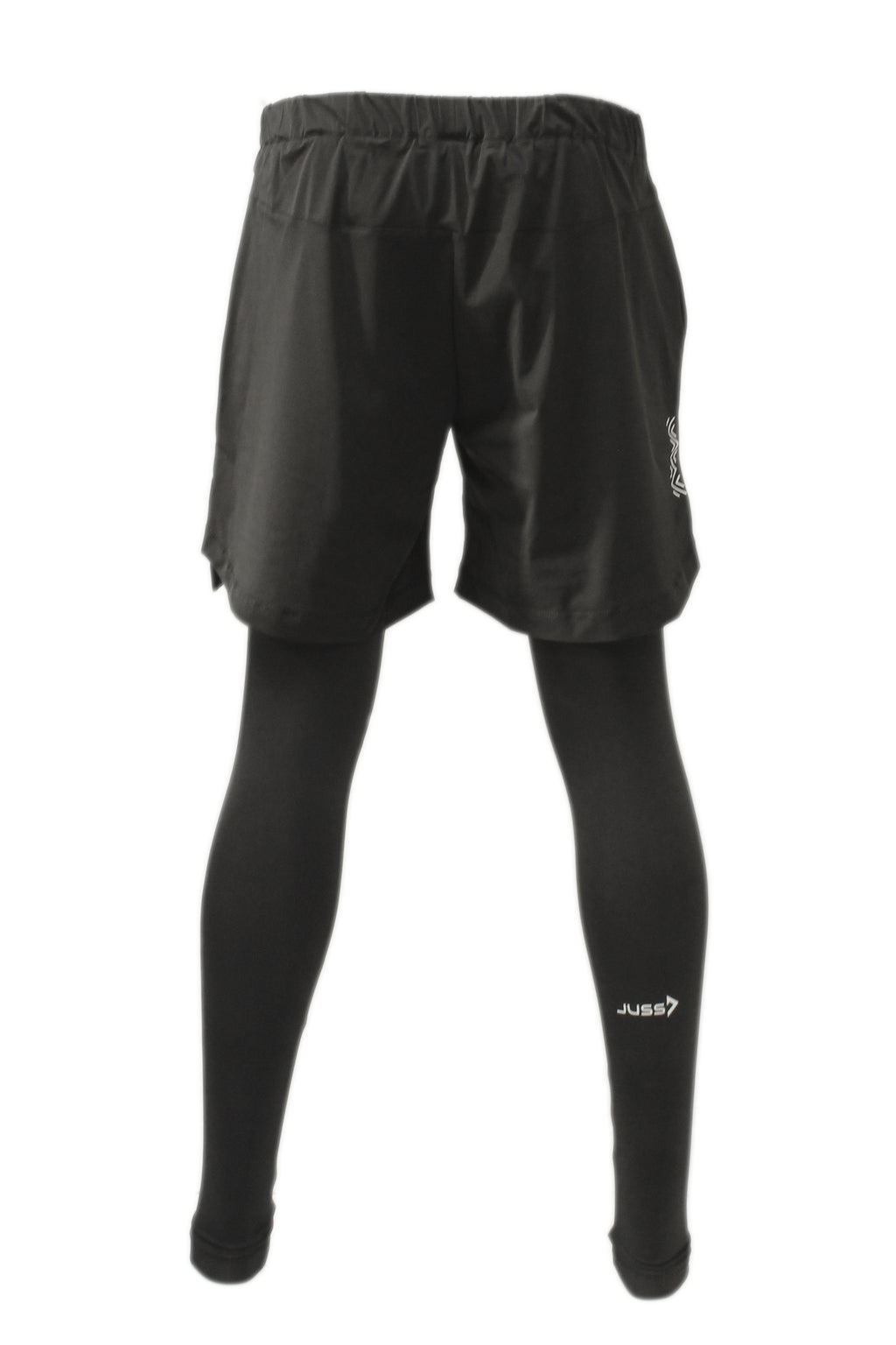 2IN1 SECOND SKIN SPORT SHORT EXTRA LONG - BLACK