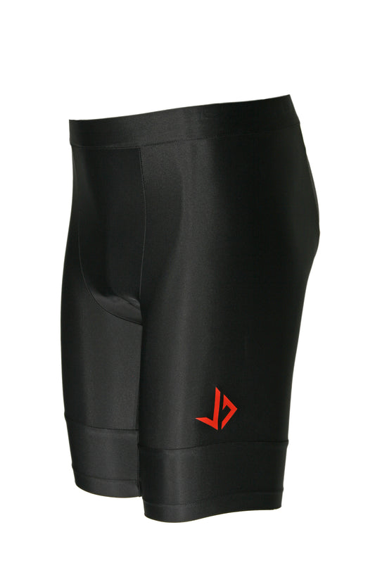 Detailfoto van de telefoonzak in de JUSS7 Run & Slide hardloopbroek zwart