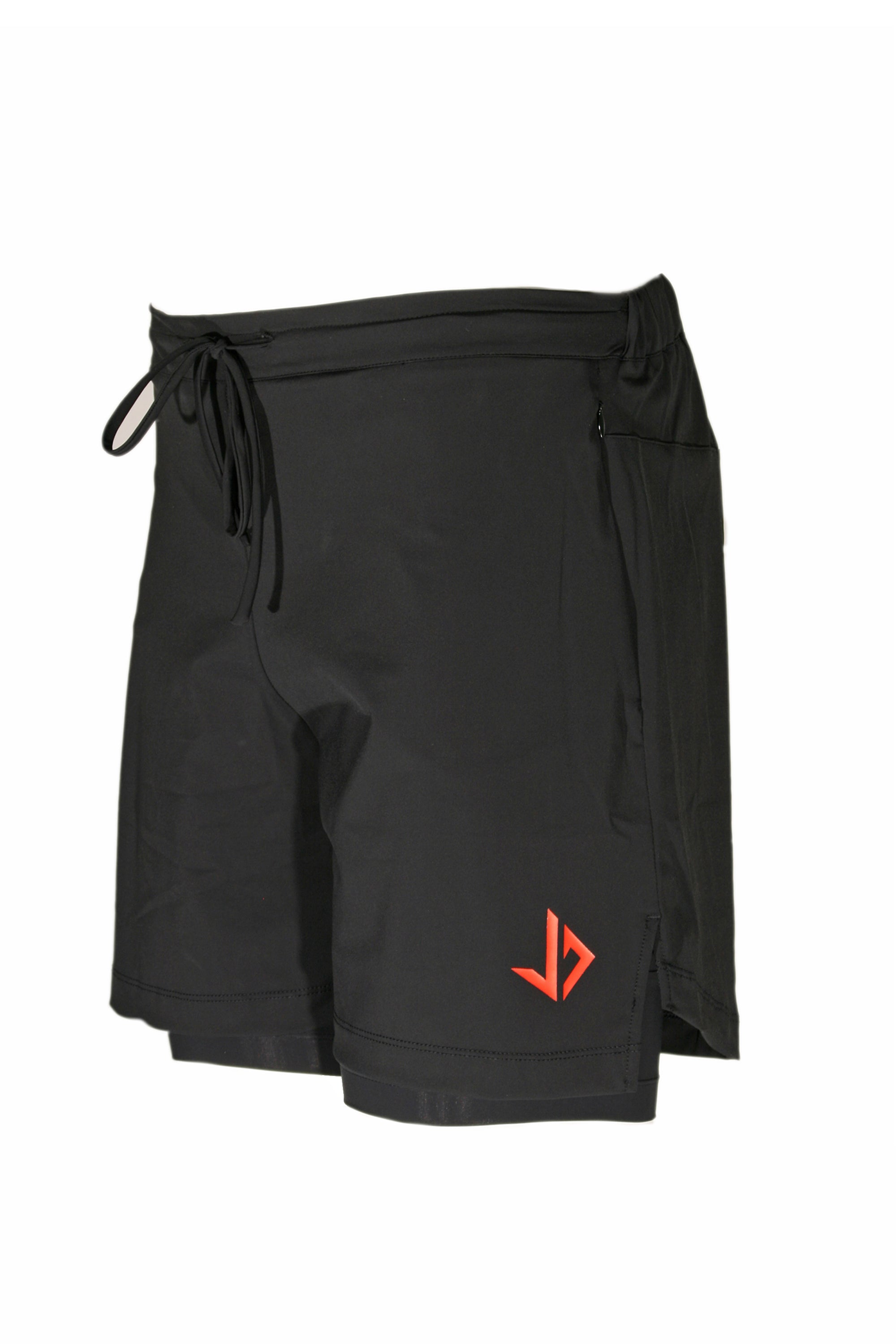 2IN1 HARDLOOPBROEK MET TELEFOONZAK - BLACK