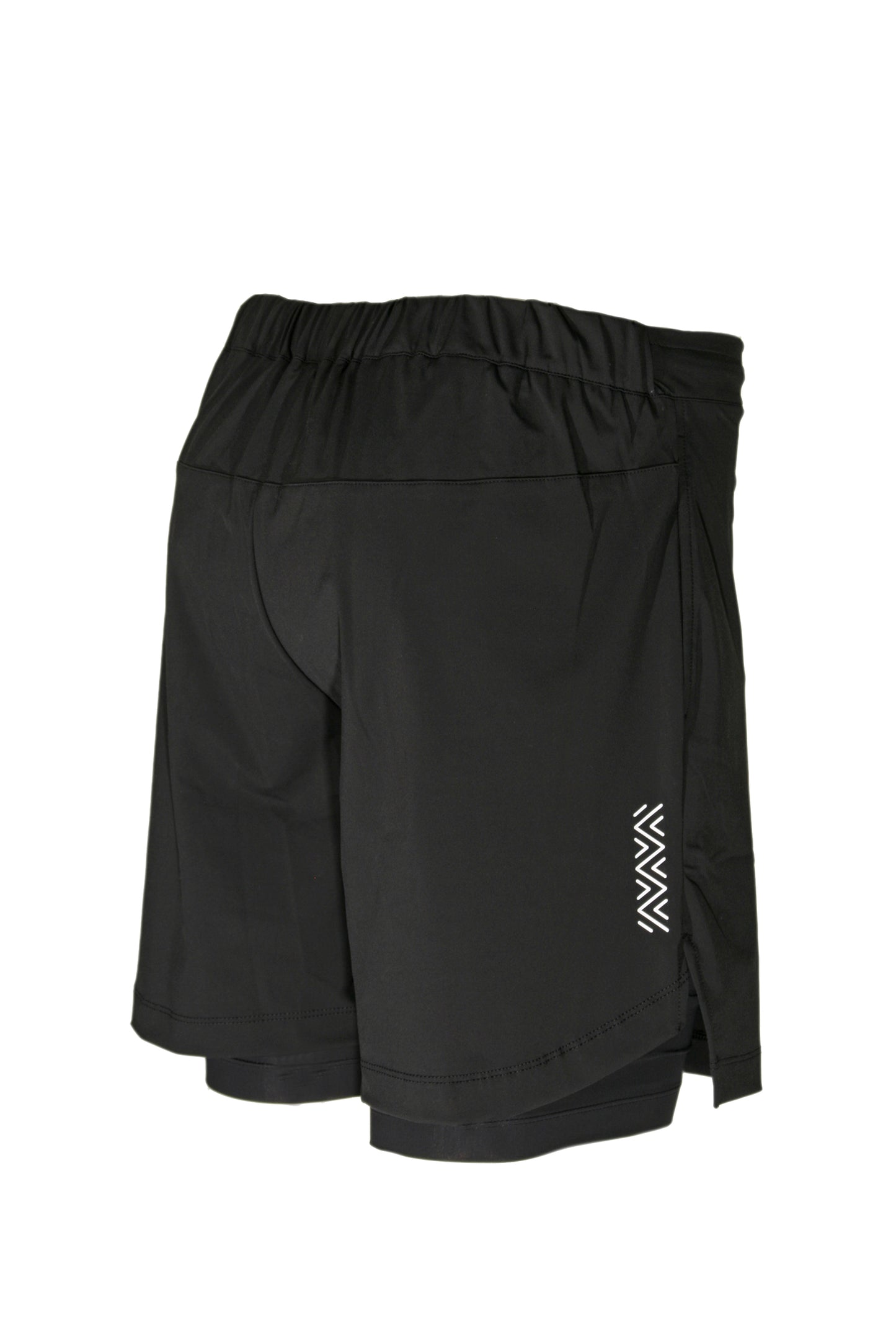 Zwarte 2-in-1 heren hardloopbroek met binnenbroek en telefoonzak JUSS7 Sportswear